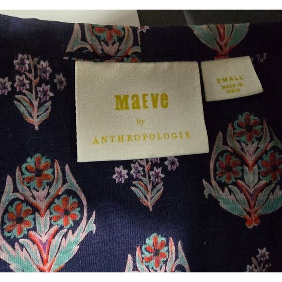 Maeve By Anthropologie Sleeveless Floral Button-Front Top With Pintuck Details - Picture 5 of 8